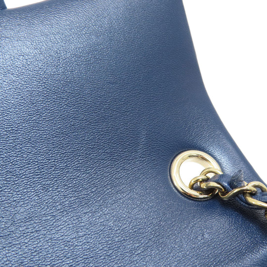 CHANEL Shoulder Bag denim blue ChainShoulder COCO Mark Gold Metal