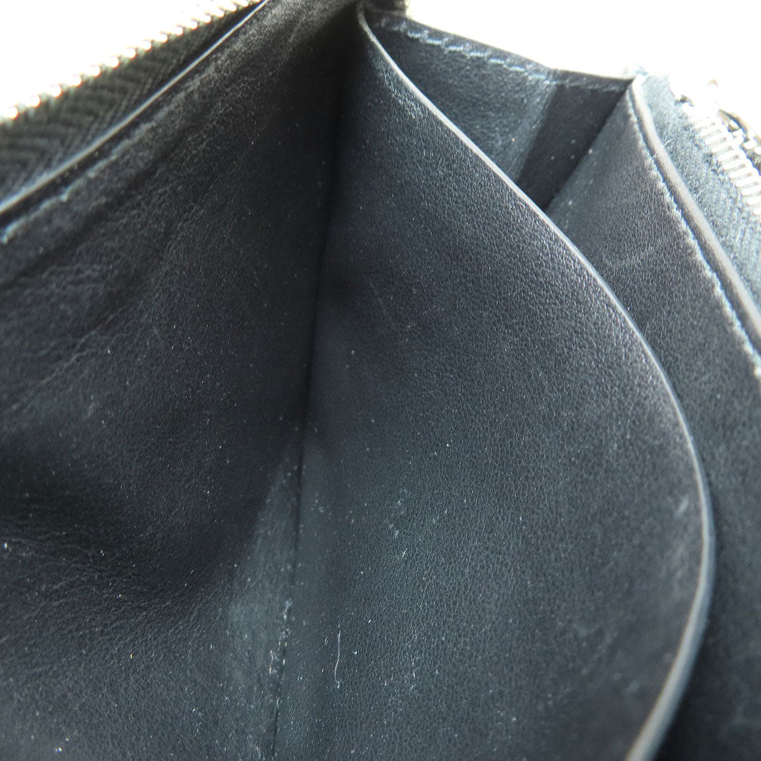 BOTTEGAVENETA Long Wallet Purse leather black INTRECCIATO