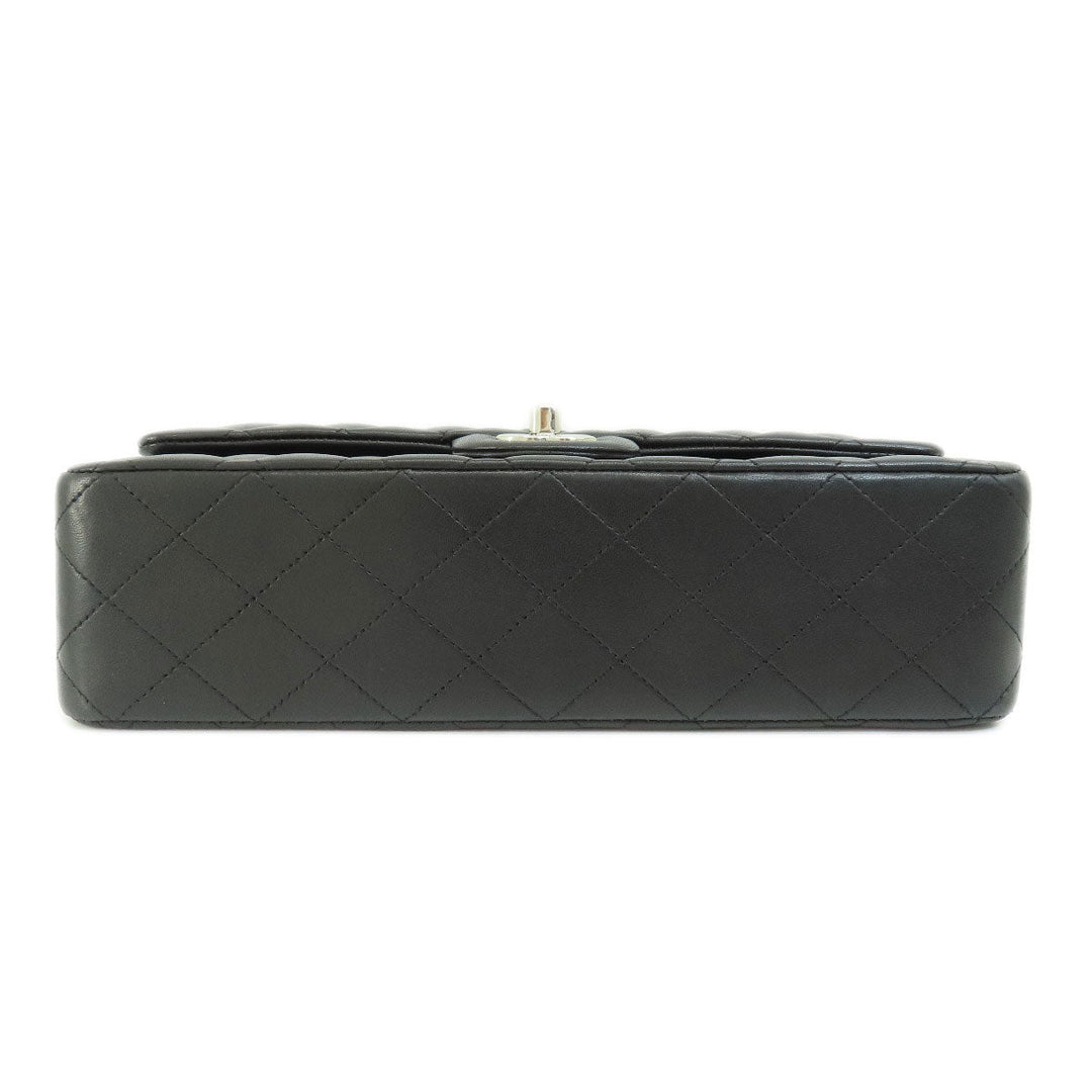 CHANEL Shoulder Bag lambskin black ChainShoulder Matelasse SilverMetal Women Used Authentic