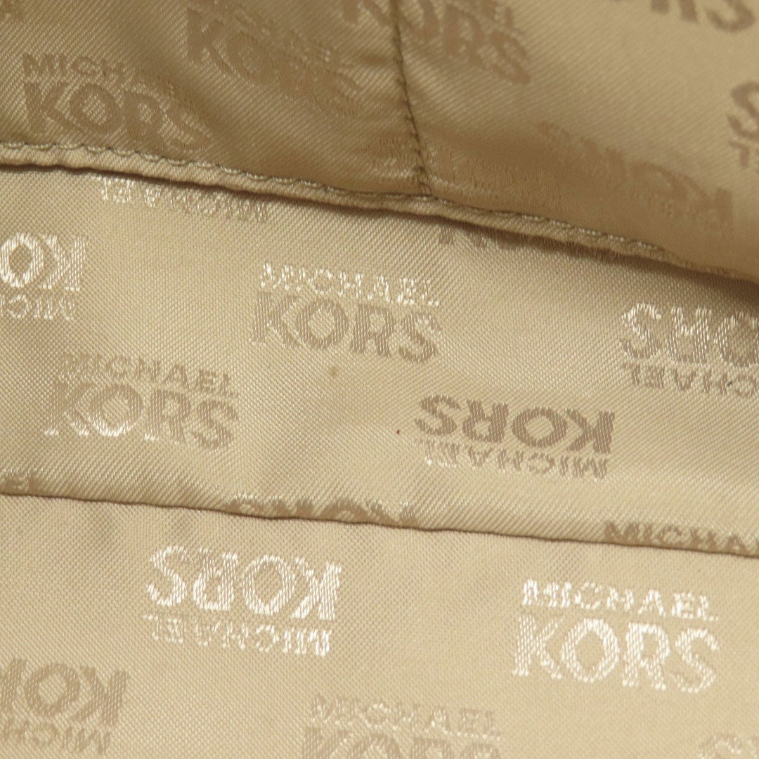 MICHAEL KORS Handbag PVC Brown MK Signature 2WAY Women Used Authentic
