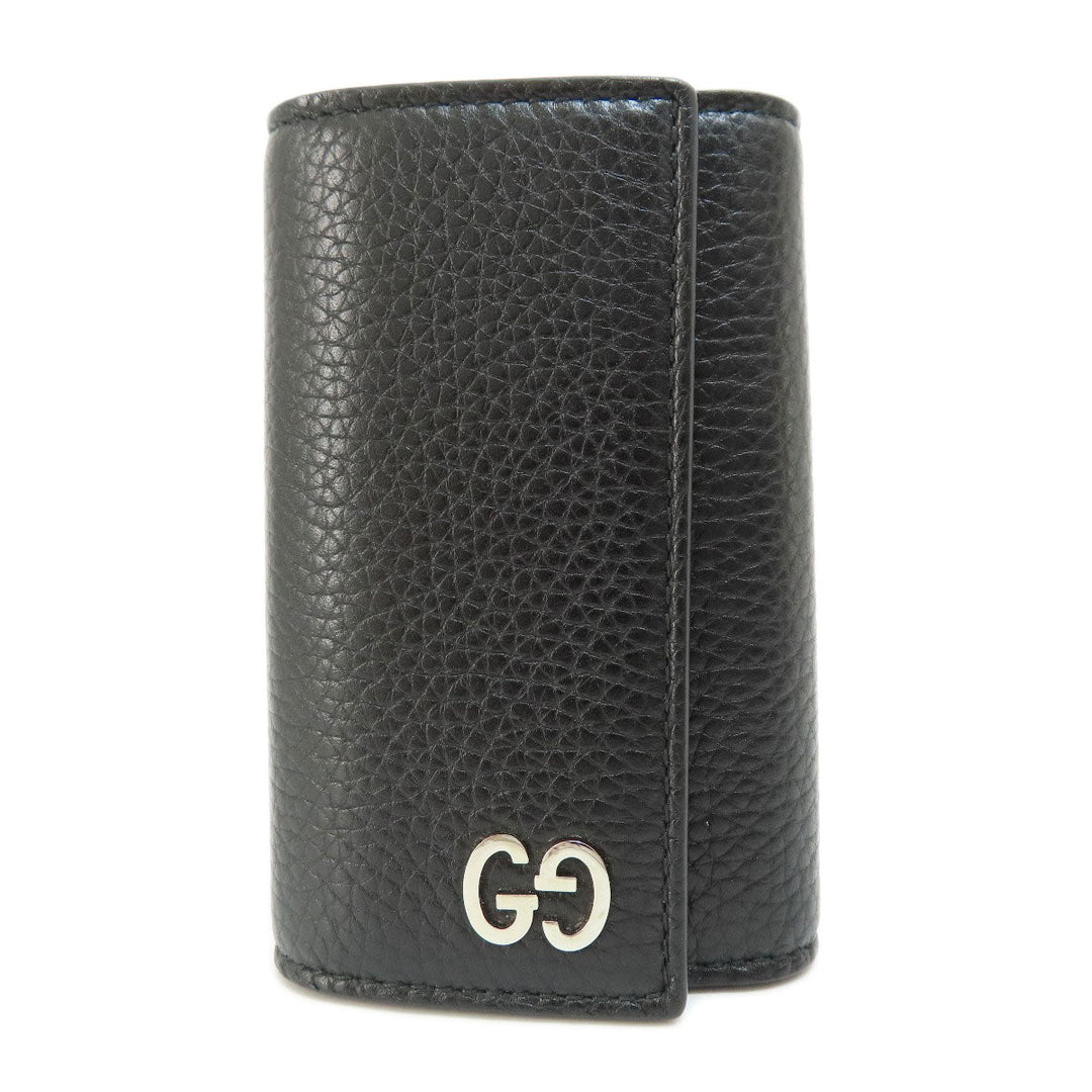 GUCCI Key case Key holder  473924 leather black logo Women(Unisex) Used Authentic