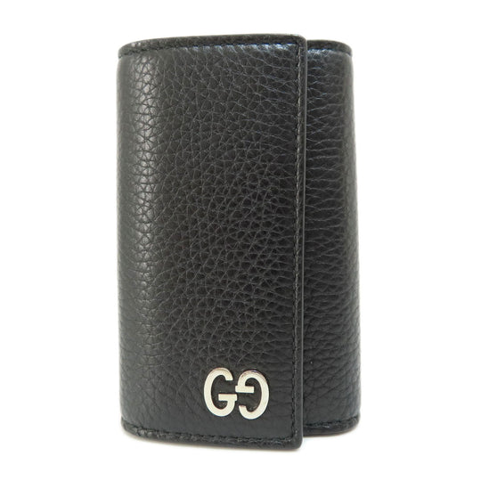 GUCCI Key case Key holder  473924 leather black logo Women(Unisex) Used Authentic