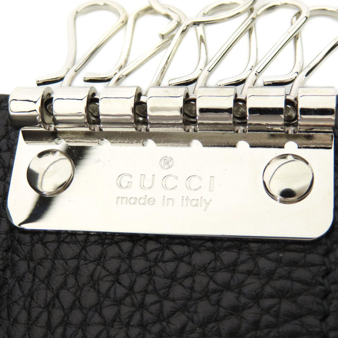 GUCCI Key case Key holder  473924 leather black logo Women(Unisex) Used Authentic