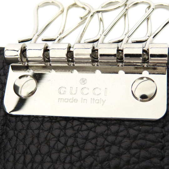 GUCCI Key case Key holder  473924 leather black logo Women(Unisex) Used Authentic