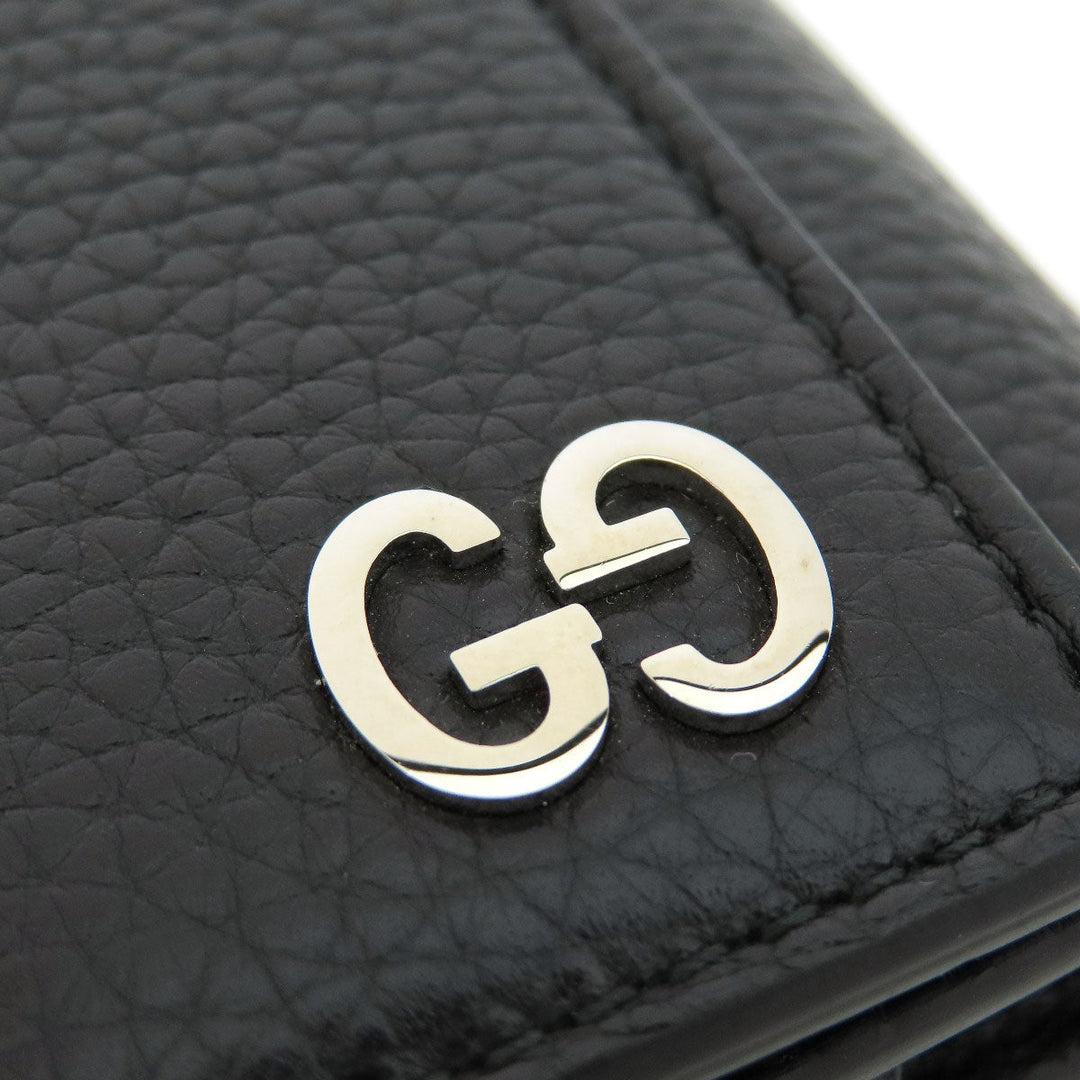 GUCCI Key case Key holder  473924 leather black logo Women(Unisex) Used Authentic