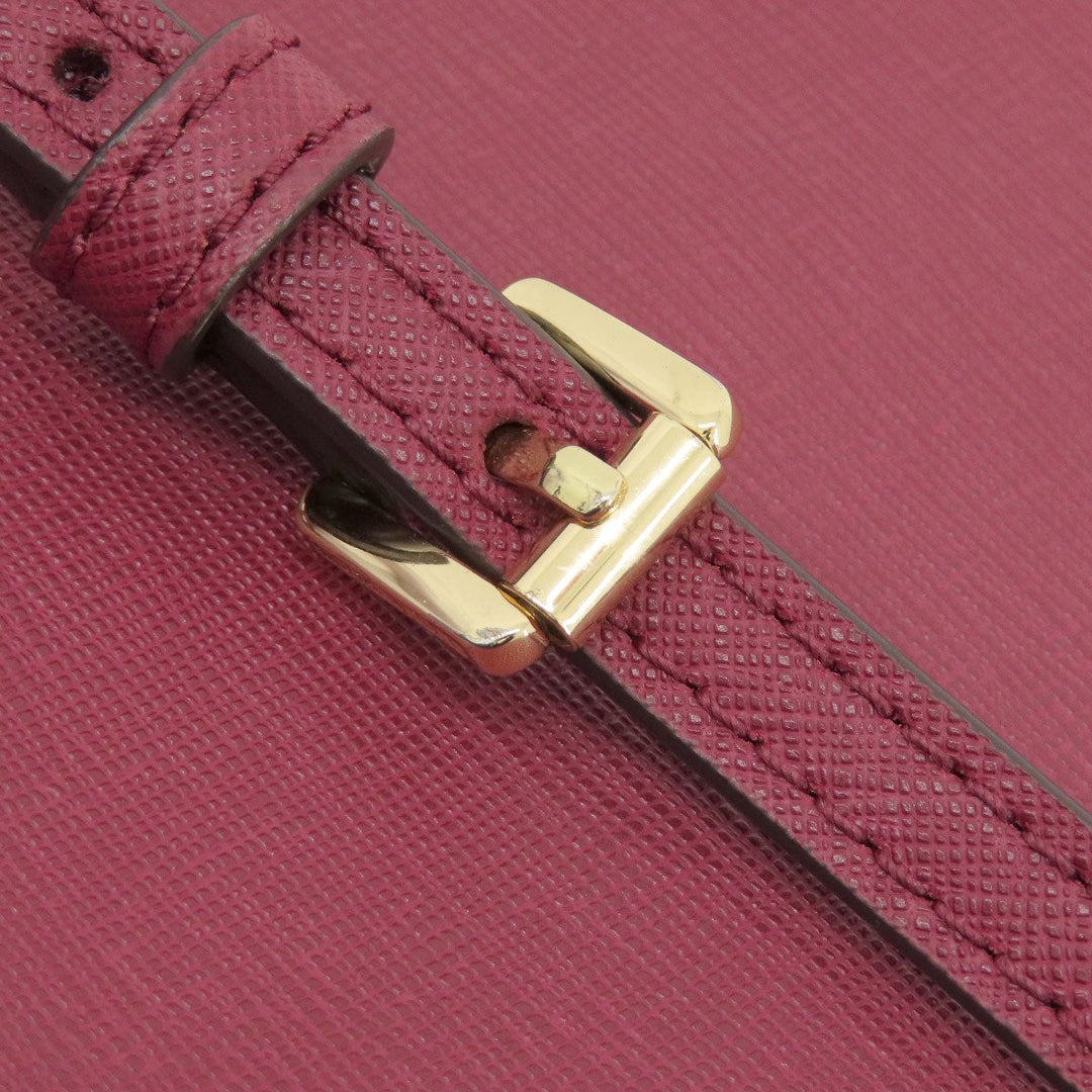 MICHAEL KORS Shoulder Bag leather Red logoMetal Women Used Authentic
