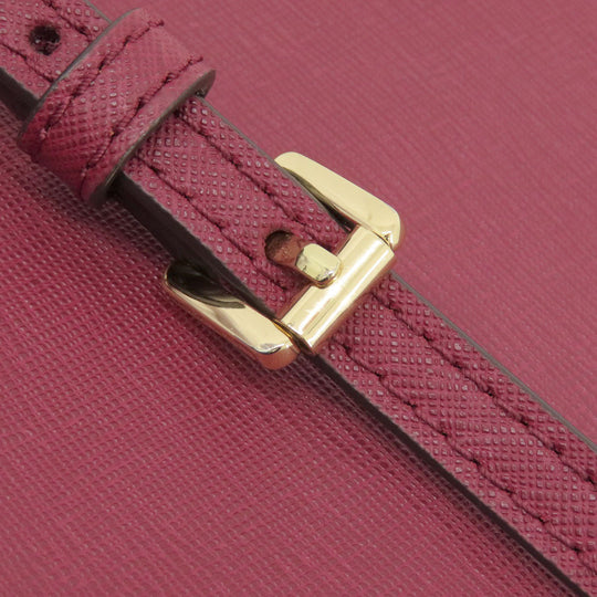 MICHAEL KORS Shoulder Bag leather Red logoMetal Women Used Authentic