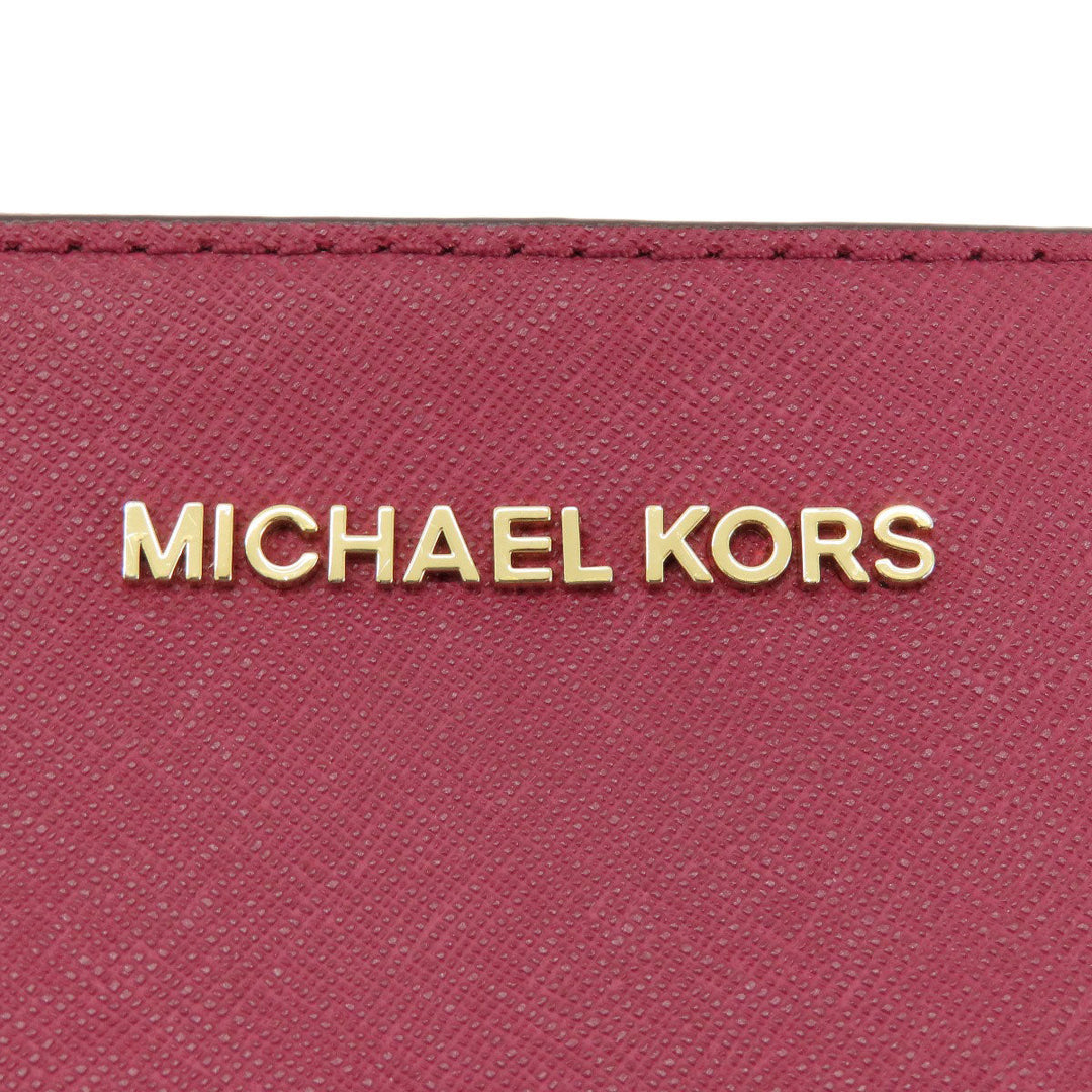 MICHAEL KORS Shoulder Bag leather Red logoMetal Women Used Authentic