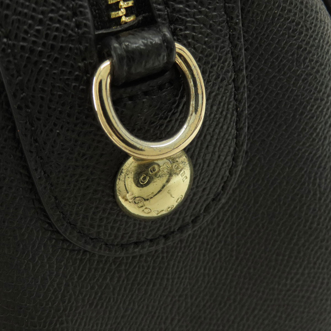 COACH Handbag F57521 leather black 2WAY Women Used Authentic