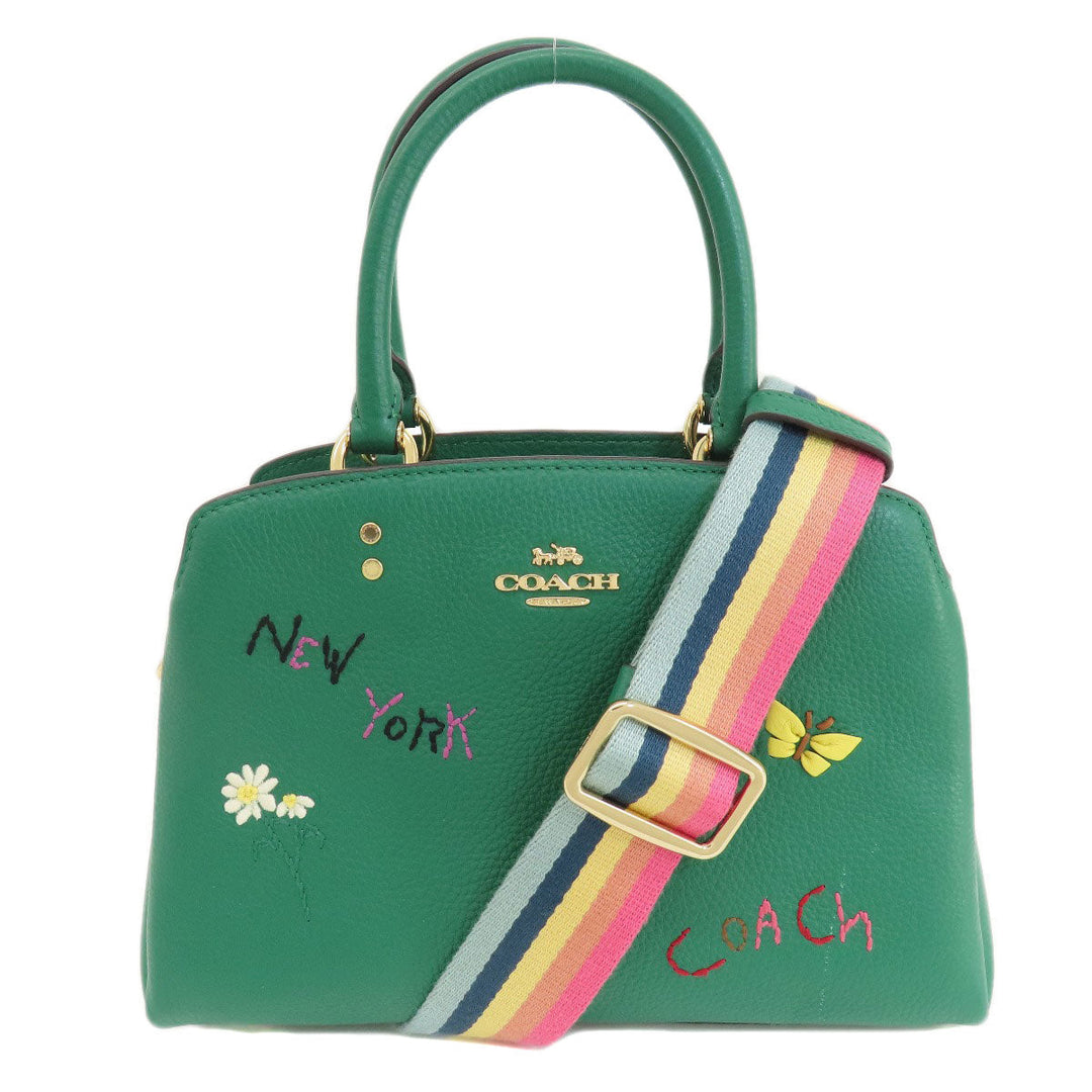 COACH Handbag C8364 leather green Mini Lily 2WAY