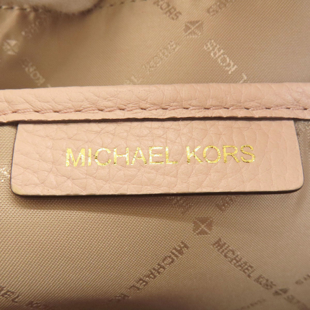 MICHAEL KORS Backpack leather pink logo Women Used Authentic