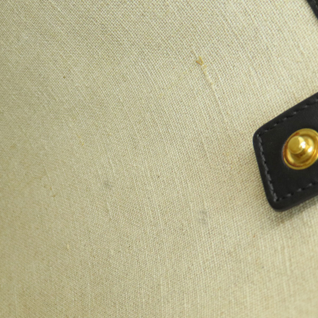 CELINE Shoulder Bag canvas black Small Bucket Triomphe Women Used Authentic