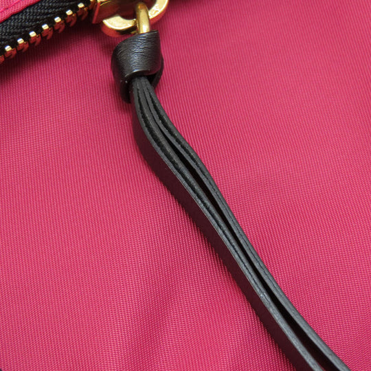 BURBERRY Backpack Nylon pink logo Women Used Authentic