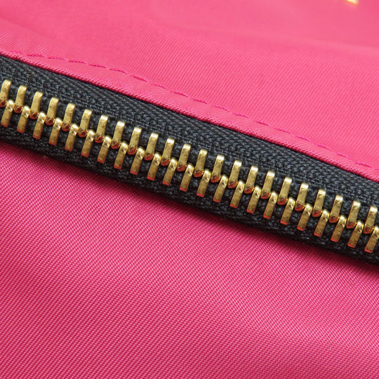 BURBERRY Backpack Nylon pink logo Women Used Authentic