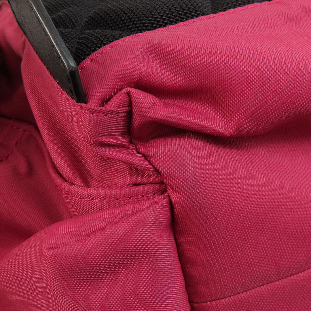 BURBERRY Backpack Nylon pink logo Women Used Authentic