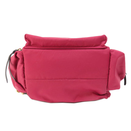 BURBERRY Backpack Nylon pink logo Women Used Authentic