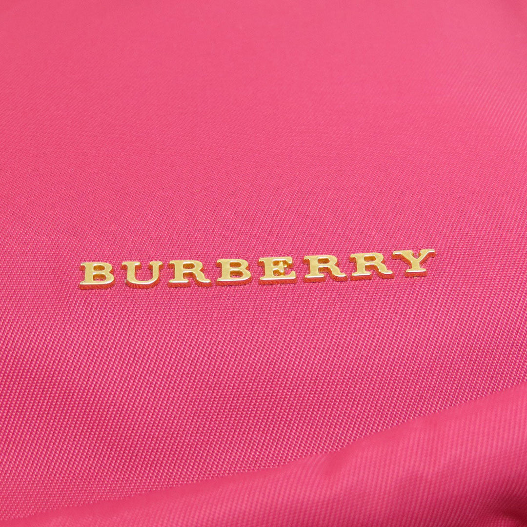 BURBERRY Backpack Nylon pink logo Women Used Authentic