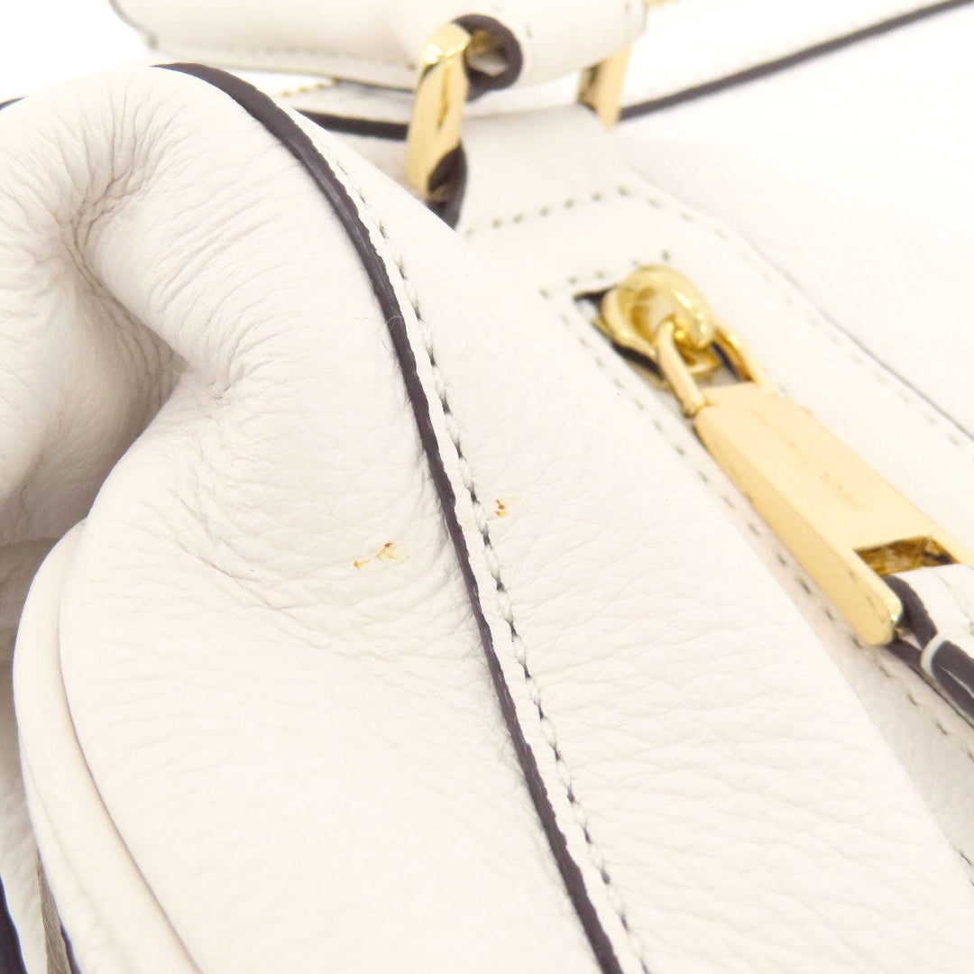 MICHAEL KORS Tote Bag leather white Simple design 2WAY Women Used Authentic