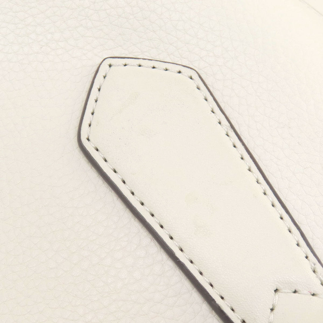 MICHAEL KORS Tote Bag leather white logo Women Used Authentic
