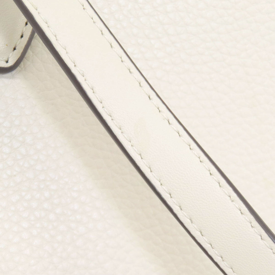 MICHAEL KORS Tote Bag leather white logo Women Used Authentic