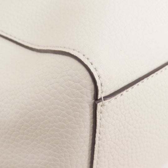 MICHAEL KORS Tote Bag leather white logo Women Used Authentic
