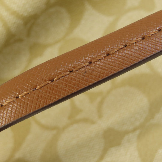 COACH Handbag PVC, Leather beige Signature 2WAY Women Used Authentic