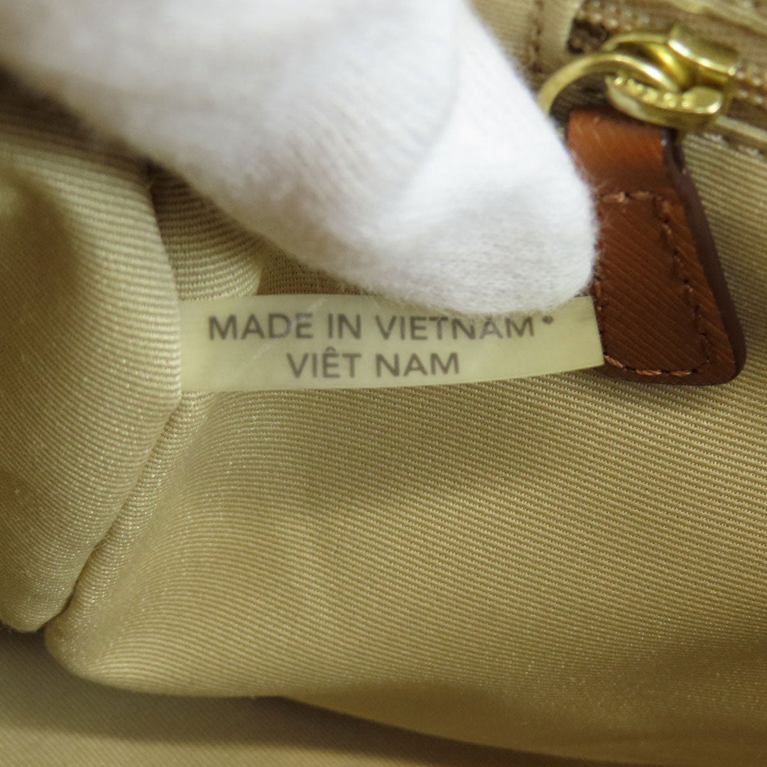 COACH Handbag PVC, Leather beige Signature 2WAY Women Used Authentic