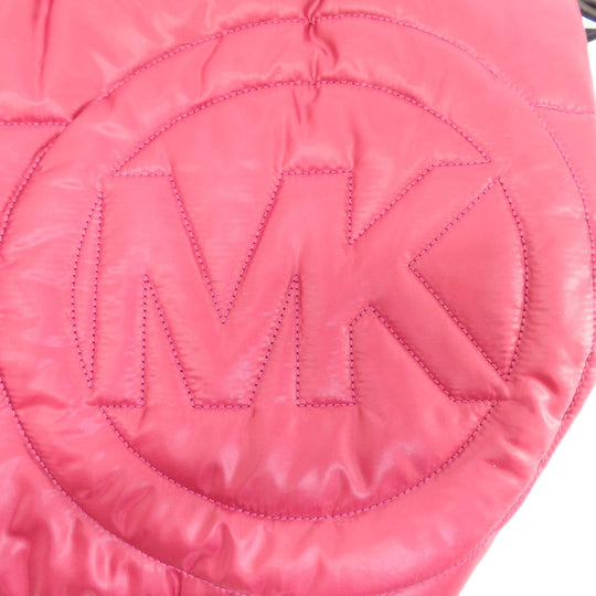MICHAEL KORS Tote Bag Nylon Red 2WAY Women Used Authentic
