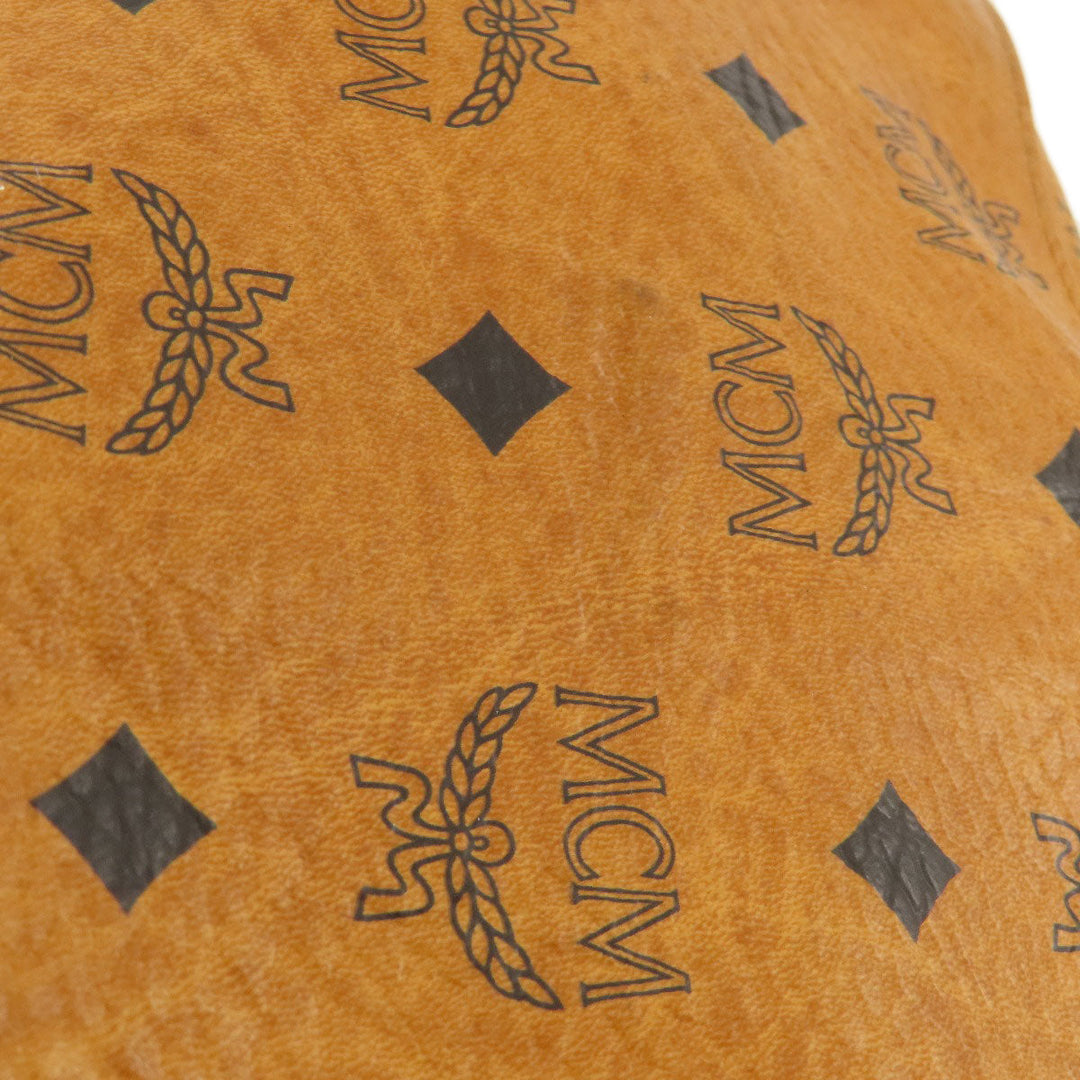 MCM Shoulder Bag leather Brown Logo design Women Used Authentic