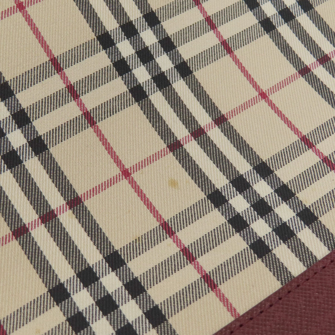 BURBERRY Handbag Canvas, Leather beige Nova Check Women Used Authentic