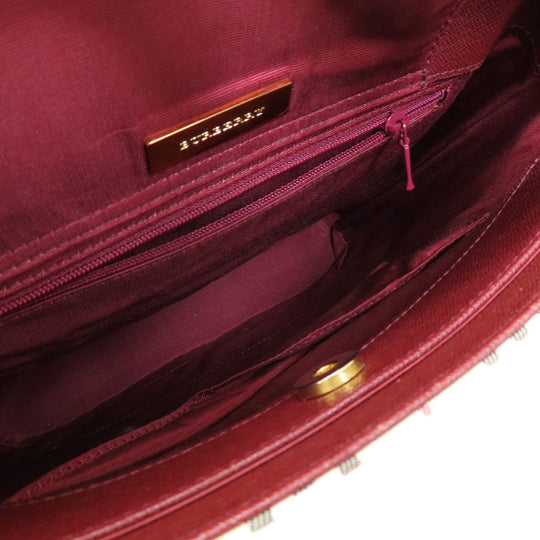 BURBERRY Handbag Canvas, Leather beige Nova Check Women Used Authentic