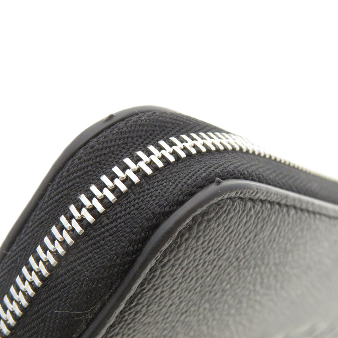 BURBERRY Long Wallet Purse leather black Logo motif mens(Unisex) Used Authentic