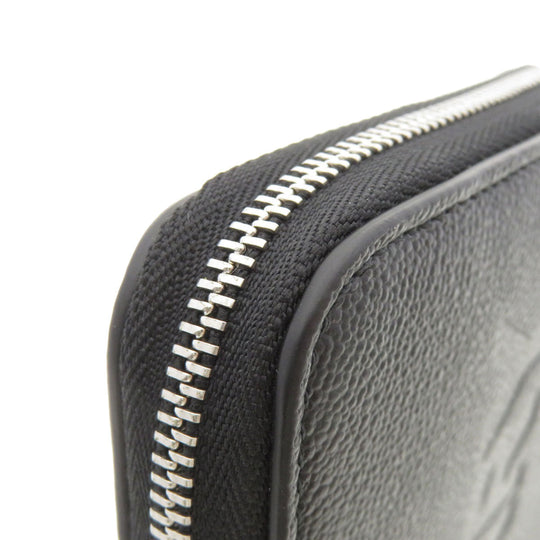 BURBERRY Long Wallet Purse leather black Logo motif mens(Unisex) Used Authentic