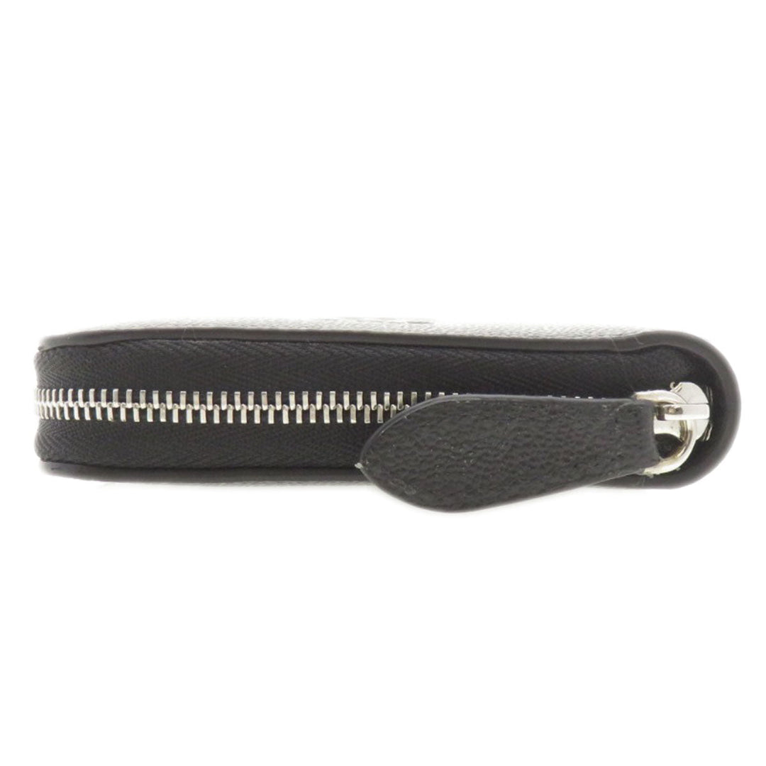 BURBERRY Long Wallet Purse leather black Logo motif mens(Unisex) Used Authentic