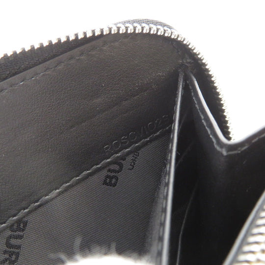 BURBERRY Long Wallet Purse leather black Logo motif mens(Unisex) Used Authentic