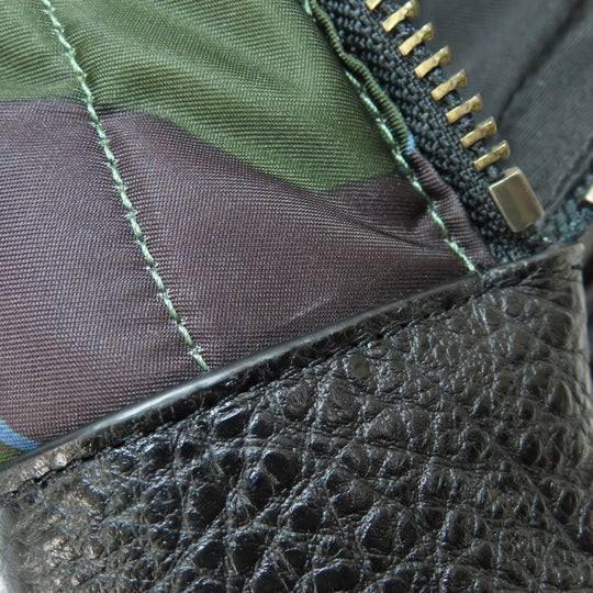 COACH Backpack F31319 Nylon, Leather black camouflage unisex(Unisex) Used Authentic