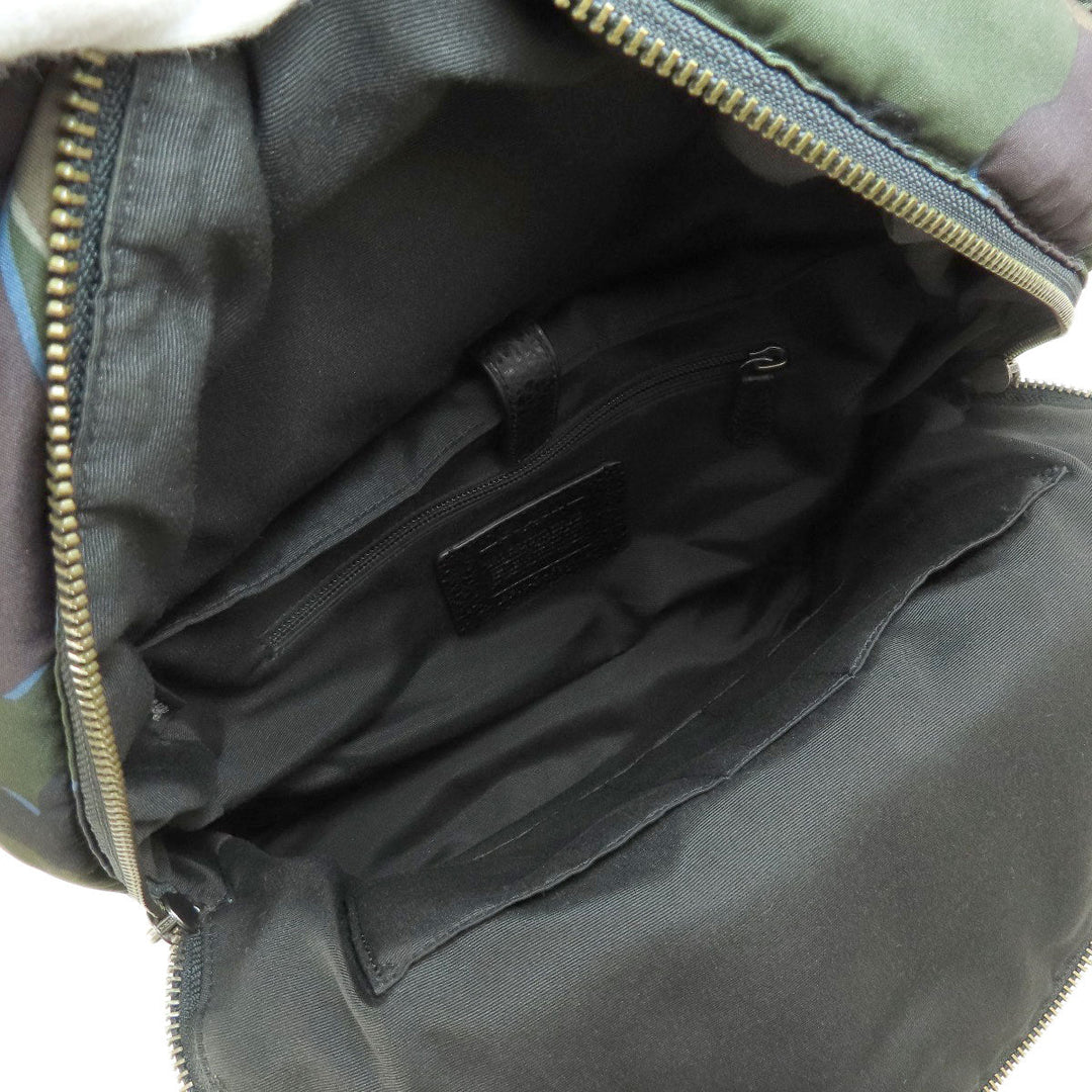 COACH Backpack F31319 Nylon, Leather black camouflage unisex(Unisex) Used Authentic
