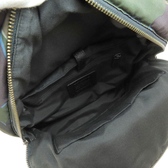 COACH Backpack F31319 Nylon, Leather black camouflage unisex(Unisex) Used Authentic