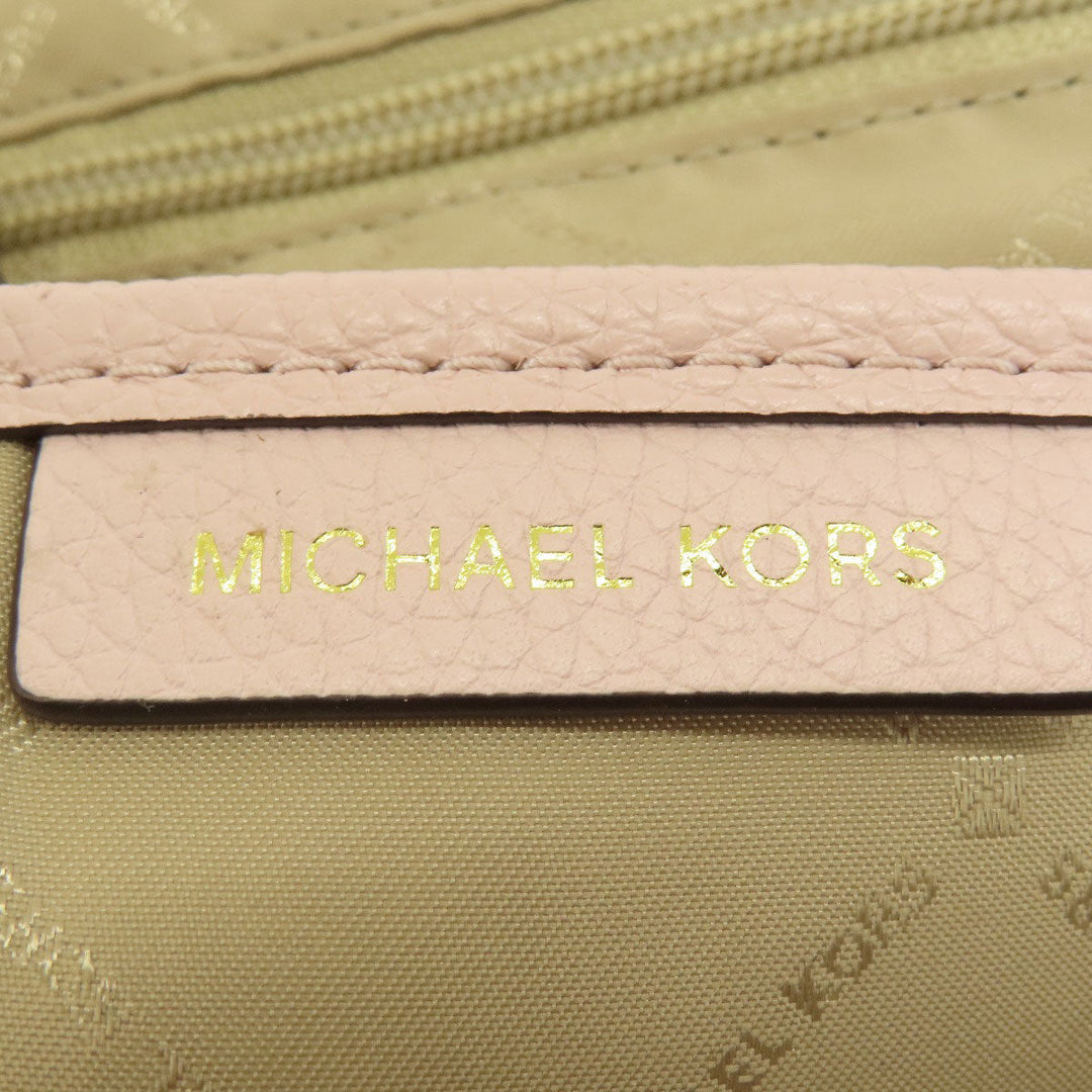 MICHAEL KORS Backpack leather pink logo Women Used Authentic