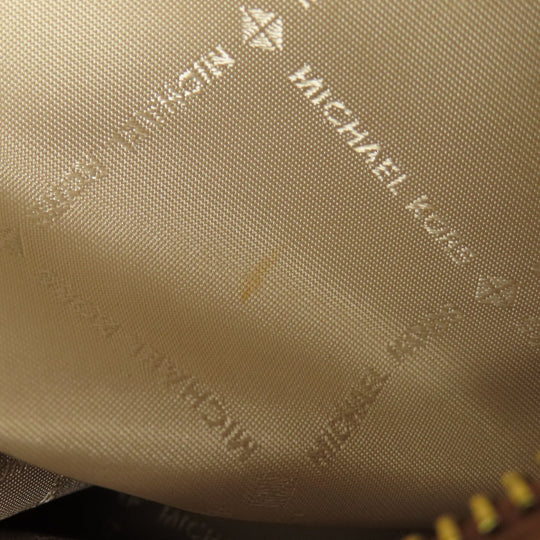 MICHAEL KORS Shoulder Bag PVC Brown MK signature Women Used Authentic