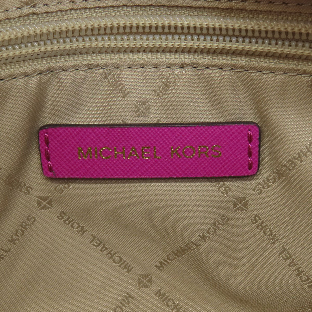 MICHAEL KORS Shoulder Bag PVC pink logo Women Used Authentic