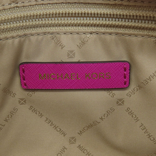 MICHAEL KORS Shoulder Bag PVC pink logo Women Used Authentic