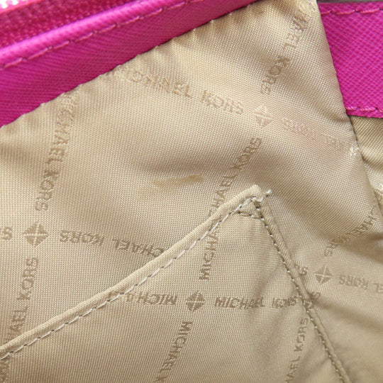 MICHAEL KORS Shoulder Bag PVC pink logo Women Used Authentic