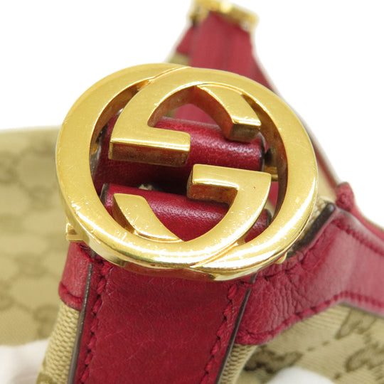GUCCI Shoulder Bag 326514 canvas Brown GG one belt Women Used Authentic
