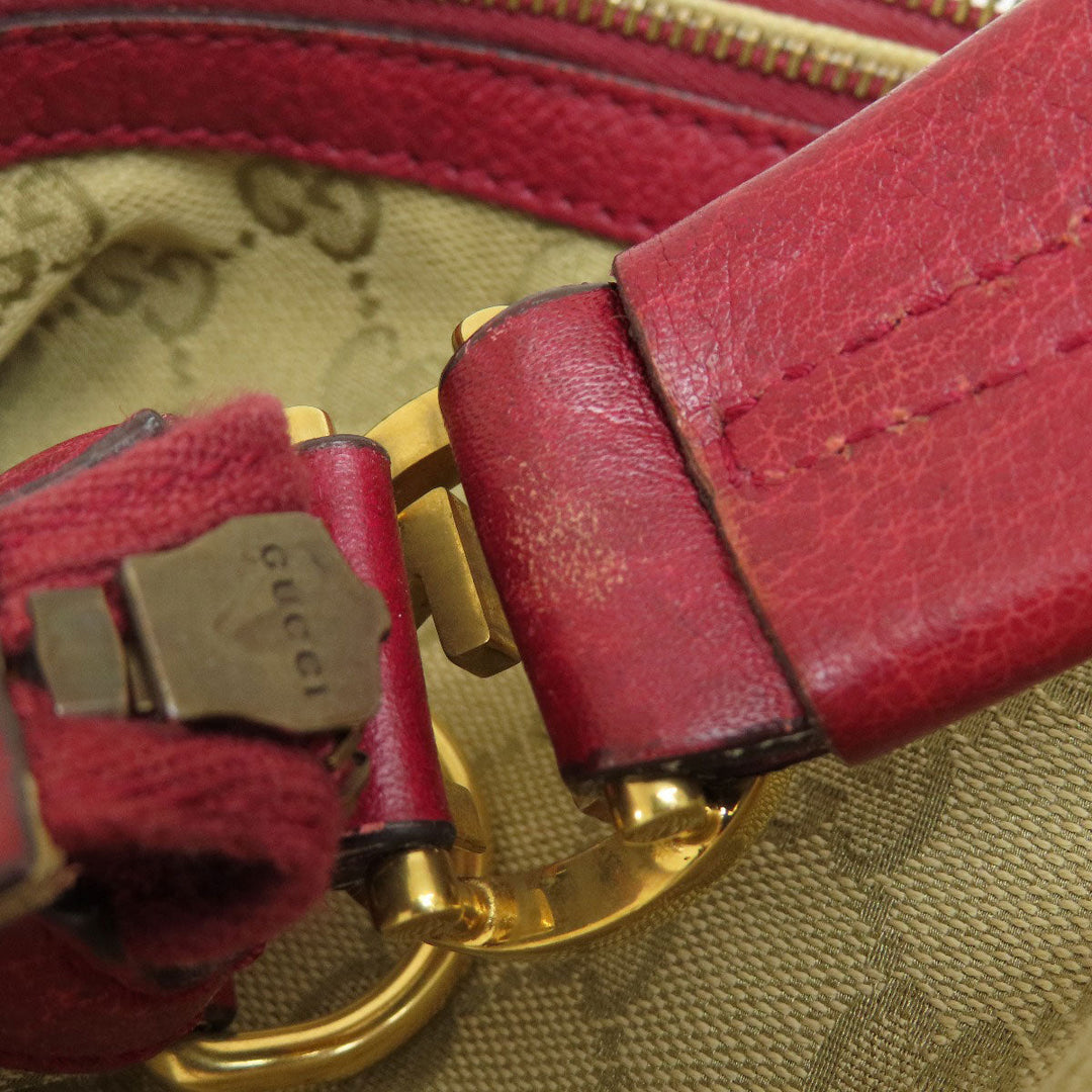 GUCCI Shoulder Bag 326514 canvas Brown GG one belt Women Used Authentic