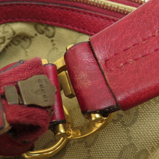 GUCCI Shoulder Bag 326514 canvas Brown GG one belt Women Used Authentic