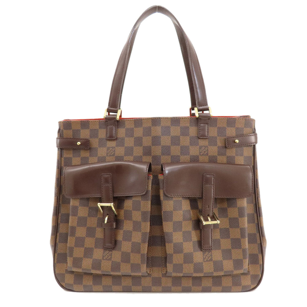 LOUIS VUITTON Tote Bag N51128 Damier canvas Brown Uzes Damier Ebene Women Used Authentic