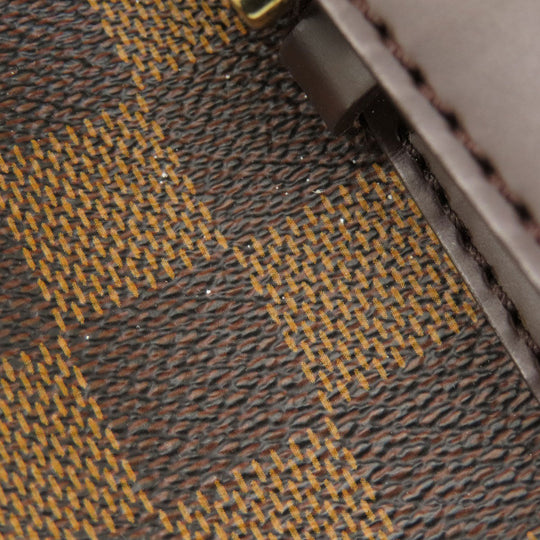 LOUIS VUITTON Tote Bag N51128 Damier canvas Brown Uzes Damier Ebene Women Used Authentic