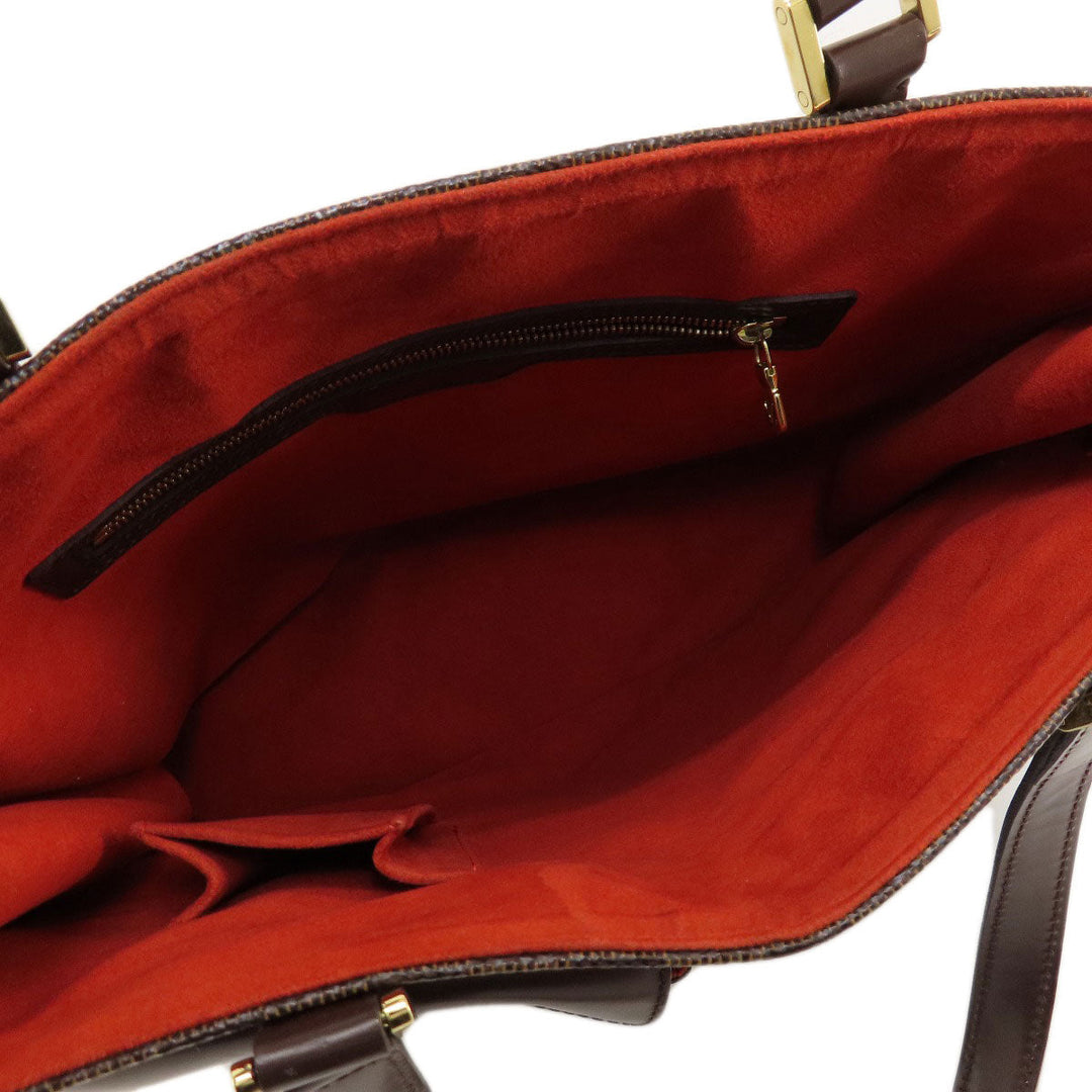 LOUIS VUITTON Tote Bag N51128 Damier canvas Brown Uzes Damier Ebene Women Used Authentic