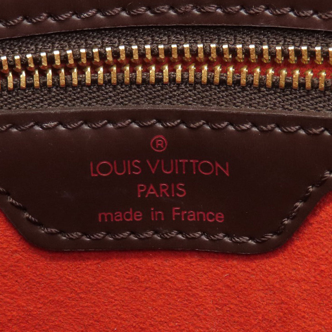 LOUIS VUITTON Tote Bag N51128 Damier canvas Brown Uzes Damier Ebene Women Used Authentic